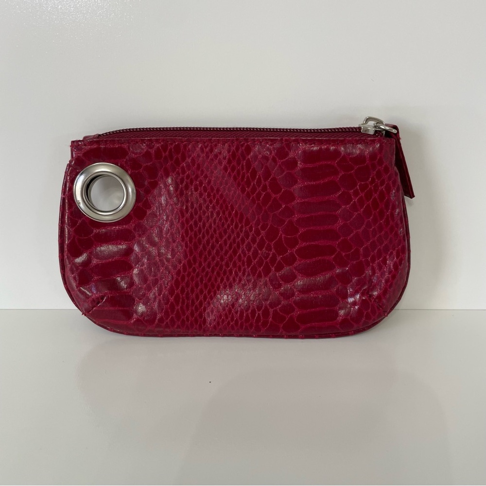 Red Mini Clutch Coin Purse Wallet Snake Mobwife Evening Formal Dark Academia